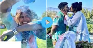 VIDEO: प्रियंका चोपड़ा ने विदेश में होली में मचाया हुड़दंग, बंदूक वाली पिचकारी से पति निक को Lip Kiss, देखें सब