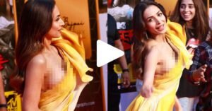 Malaika Arora बिना ब्रा के निकली बाहर, रेड कार्पेट पर हुआ oops moment -:VIDEO