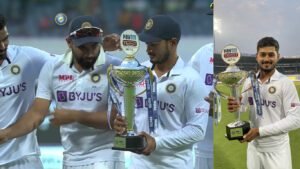 VIDEO:जीत के बाद शमी के पास ट्रॉफी लेकर पहुंचे प्रियांक, शमी ने लेने से इनकार करते हुए किया ये इशारा