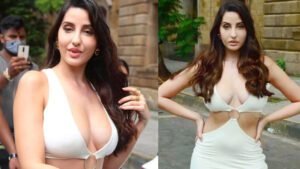 नोरा फतेही ने पहनी बेहद टा’इ’ट और पतली सी ड्रेस, गौर से देखने पर लोगों की फ’टी रह गयीं आँखे