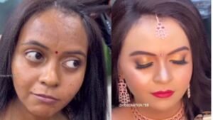 मेकअप धोया दूल्हा रोया, मेकअप करवाने पहुंची इस महिला को पलक झपकते ही बना दिया हुस्न की परी, देखिये पूरा वीडियो