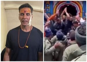 तिलक-छापा लगाए बाबा केदारनाथ के दर्शन करने पहुंचे Akshay Kumar, हाथ जोड़कर हर-हर महादेव का लगाया जयकारा