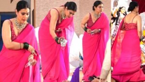 VIDEO: साड़ी ठीक करते समय स’रक गया पल्लू, कैमरे में कैद हुआ Kajol का ऊ’प्स मोमेंट!