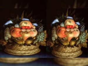 Optical Illusion: 5 सेकंड में केवल जीनियस ही खोज पाएंगे फलों के बीच में छिपा चेहरा